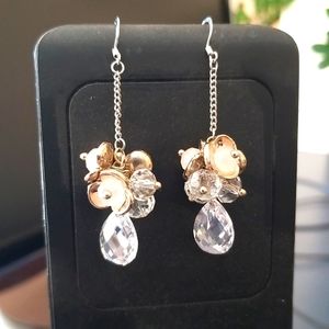 Sterling silver/Swarovski dangle earrings